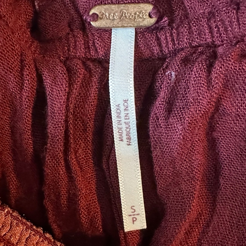 Free People Dainty Renaissance Daphne Velvet Mini Dress Burgundy Brown Small - Picture 14 of 17